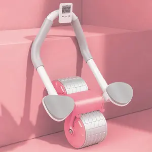 Ab Roller Wheel with Knee Mat &Timer Ab Abdominal Exercise Roller with Elbow Support Home Fitness Core Exercises Ab Roller for Abdominal Exercise Machine, Abs Workout Equipment, Dolly Core Strengthening Trainer Fitness Belly Training