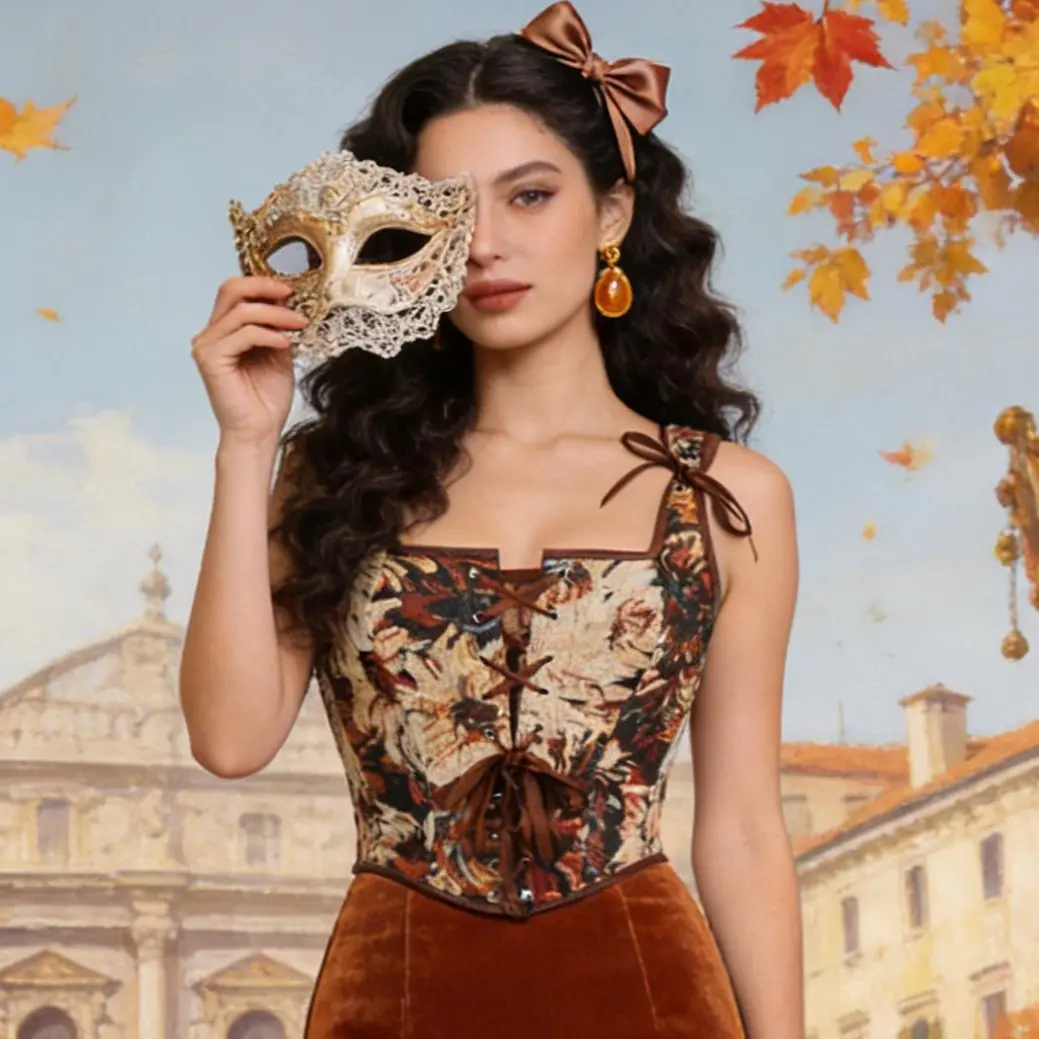 Big Size Corset Tops for Women Vintage-Floral Bustier,Renaissance Camisole Flower Gothic-Bustier Shapewear Overbust HH