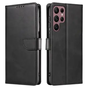 Flip Wallet Case for Samsung Galaxy S25+/S25 Ultra 5G,Leather Magnetic Folio Cover with Card Holder,Kickstand - TPU Shockproof Durable Protective Phone Case