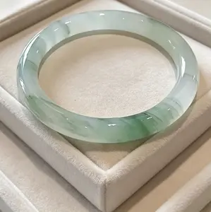 Delicate Faux Jade Round Bracelet • Semi-Floating Flower Detail • Multiple Color & Size Options • Great for Daily Use