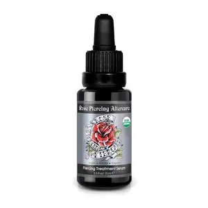 Alteya Organics Rose Piercing After Care USDA Organic 15ml - Redness & Inflammation Relief - Promotes Healing - Natural Piercing Treatment Serum for Skin Repair