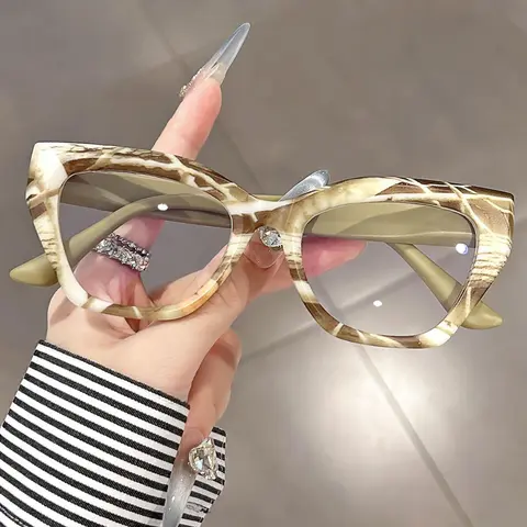 Unisex Fashionable Tortoiseshell Pattern Cat Eye Frame Eyeglasses, Stylish Trendy Eyewear, Trendy Casual Eyeglasses for Everyday Use, Fashion Accessories for Outdoor Activities, Trendy Frames, Fashion Accessory Eyewear, Trending Glasses