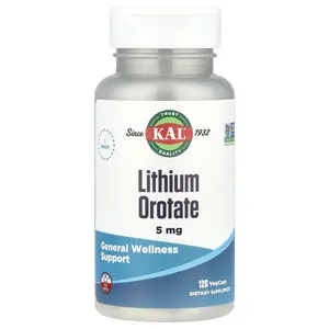 KAL Lithium Orotate, 5 mg, 120 VegCaps