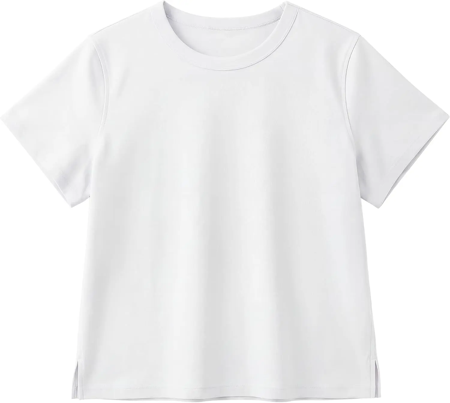 Women Cotton T Shirts Short Sleeve Basic Tees Casual Boxy Crop Tops| 100% cotton, Liquid ammonia, Silky feel, Slit sides, Double-stitched seams, Relaxed fit, Breathable, Comfort colors