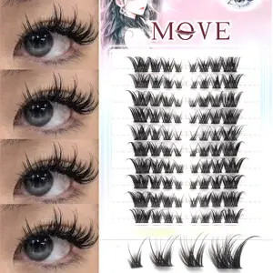 10 Pairs Natural Outer Corner Comic Lashes, Reusable Soft Unique False Eyelashes, Suitable for Beginners, 8-16mm, Daily Wear, Wedding, Party, Makeup