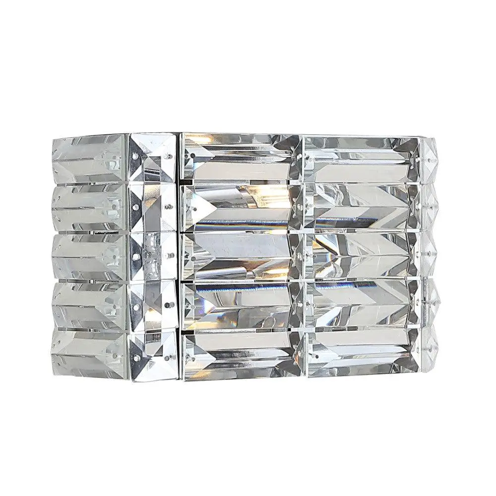 JONATHAN Y Evelyn Classic Crystal Rectangle Iron LED Vanity Light - Glam Modern Vanity Mirror Lighting for Living Room, Bedroom