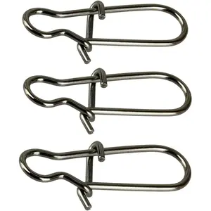 100 Pack  Lock Snaps Size 0-8 Black Nice Snap Swivel Solid Rings Stainless Steel   Tackle Kit - Test: 26LB-220LB