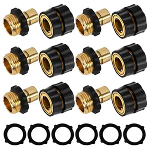1/3/4/6 Pack 3/4" Heavy-Duty Garden Hose Quick Connect Set – Leak-Free Swap for Watering & Car Wash