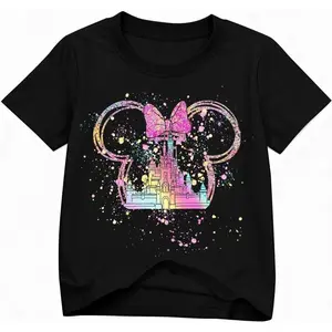Magical Shirts for Girls: Princess Magical Kingdom Shirt Cute Bow Castle Graphic Tshirts Kids Vacation Trip Tee Tops