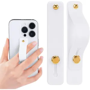 2-Pack White  Phone Strap with Kickstand - Versatile Grip & Holder for  Phones and Cases (White * 2)