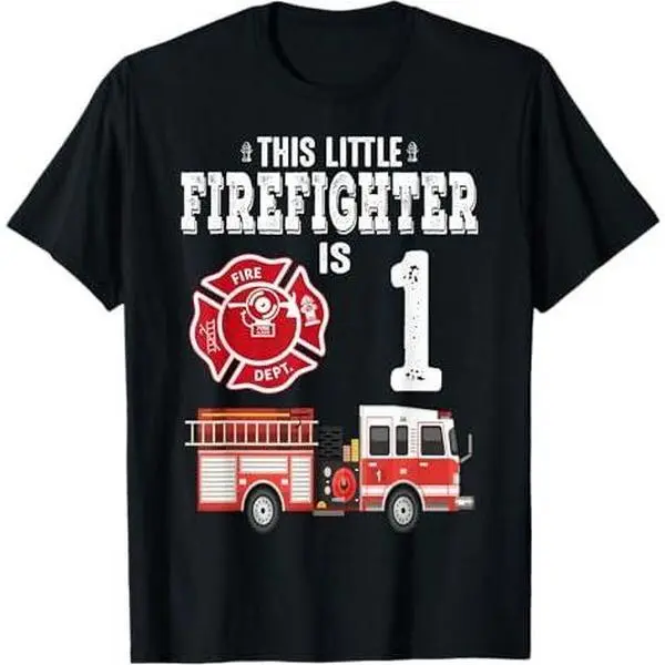 Sound The Alarm I'm 1 Funny Future Firefighter Birthday T-Shirt