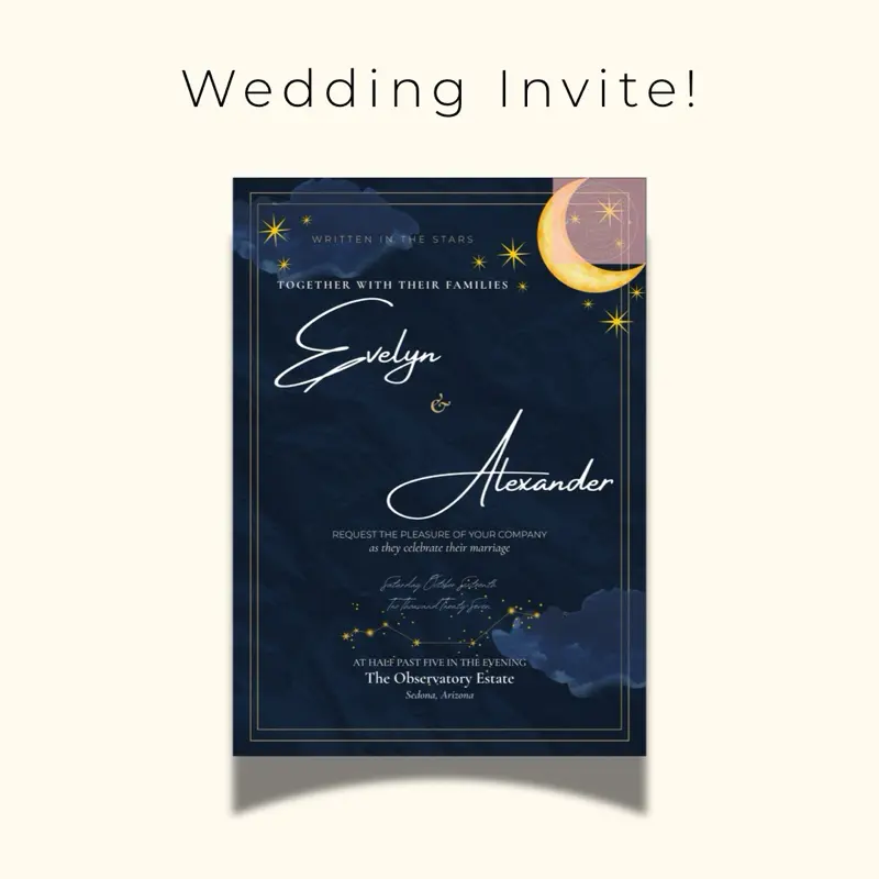 Starry Night Wedding Invite