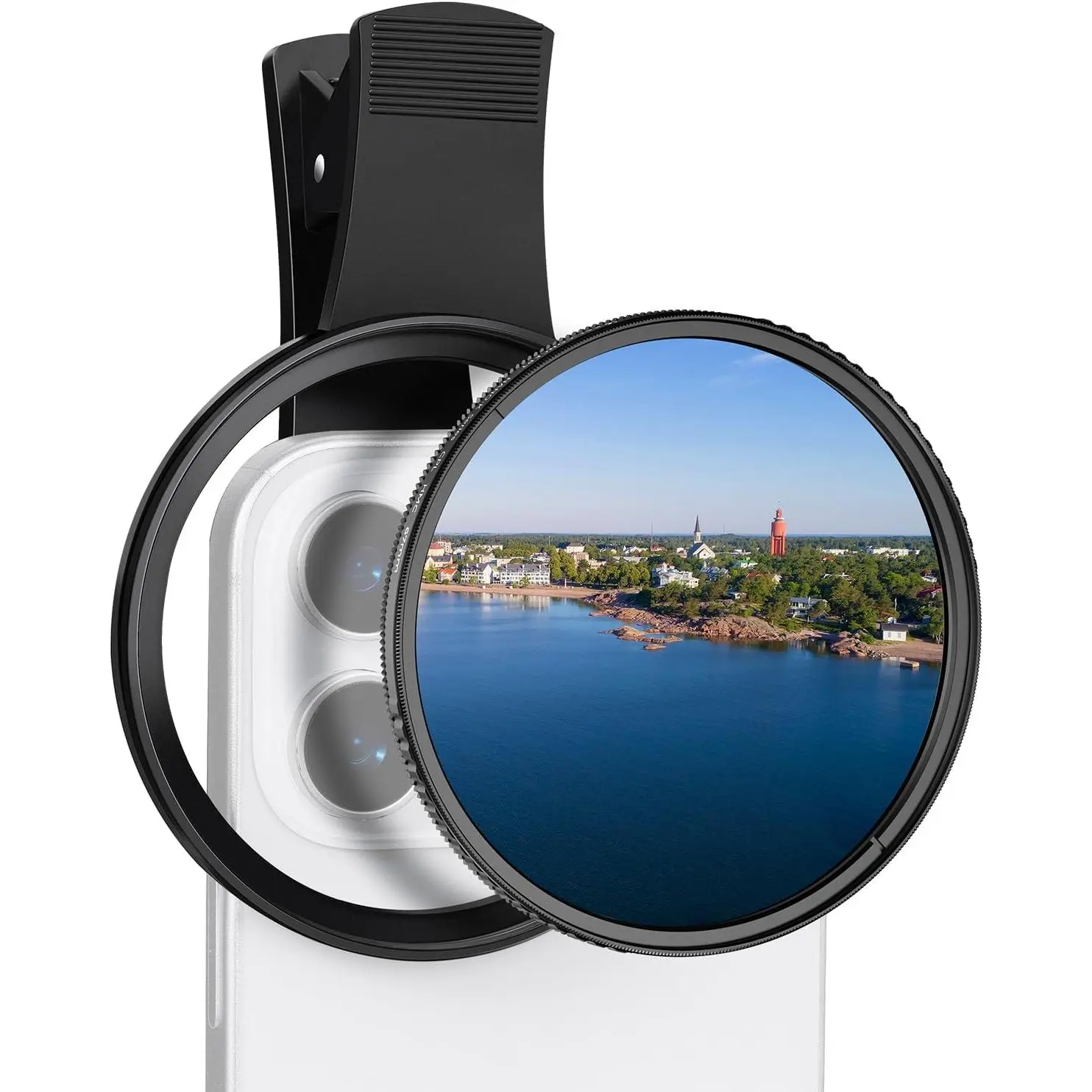 【DealsForYouDays】K&F Concept 67mm Clip-On Polarizing CPL Filter Kit, Mobile Phone Lens Accessory Compatible with iPhone 17,16,15,14,13,12,11 Series for Smartphones, Accessories, Cellphone