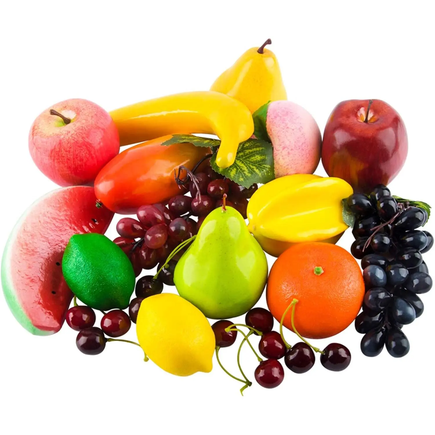 Toopify 20 Pcs Artificial Fruits Pack, Fake Fruits for Home Decor, Simulation Fruit Set, Party Chirstmas Decortion