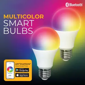 Tuya Bluetooth Bulb, Wireless Light Bulb, Smart Led Lighting, 15W Smart LED Light Bulb, 64 Color & Scene, Remote Control, SmartLife/Tuya APP