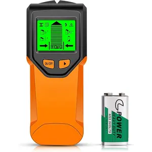 Stud Finder Wall Scanner - 5 in 1 Stud Finder Tool w/ Chip and  LCD Display, Stud Detector Beam Finders for the Center and Edge of  AC Wire Metal Studs Joist Pipe (Orange Juice)