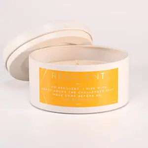 Resilient Metal Tin Candle