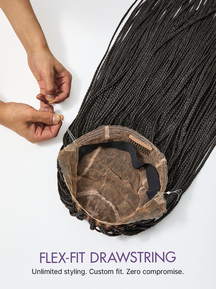 [New Arrival]OwnScalp Salon Braids Super Natural Scalp Full HD Lace Knotless Box Braided Wig Flexi-Fit Invisi Drawstring Cap Miracle Knots Limited Time Offer TikTok Exclusive #luvmenewarrivals