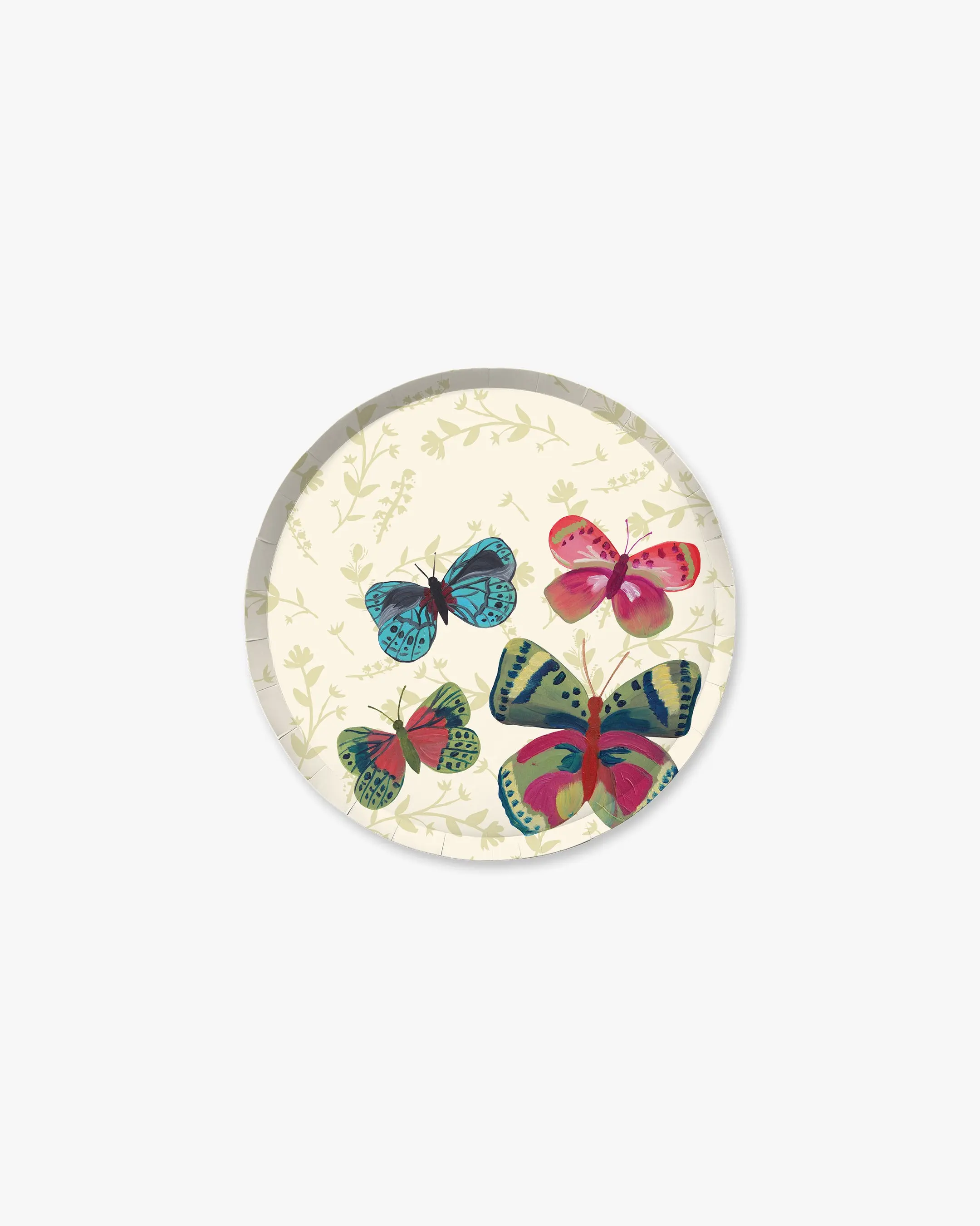 Majorelle Hors d'Oeuvres Plate Set - Cream Print