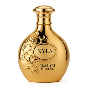 Arabiyat Prestige Nyla Eau de Perfum 80ml Luxurious Gold Bottle with Intricate Design for Women Coconut & Cashmere Wood Notes Regular Edition