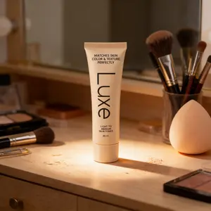 Luxe Color Changing Foundation for Women – Instantly Adapts to Your Skin Tone – Buildable Light-to-Medium, Medium Dark-to-Dark, Coverage – 12-Hour Wear – Natural Dewy Finish