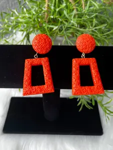 Drip Drop Earrings Orange