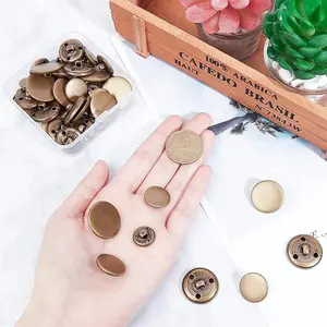 12-Pack Sewing Button Repair Kit Assortment – Denim Buttons, Jeans Buttons & Metal Snap Fasteners for Clothing Repair and DIY Sewing