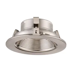 TORCHSTAR 4" Stepped Baffle Trim - Satin Nickel
