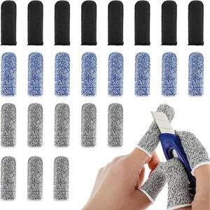 24Pcs Finger Cots Cut Resistant Finger Protectors Thumb Protector Finger Gloves Finger Sleeve Protectors for Garden, Kitchen, Work, Sculpture