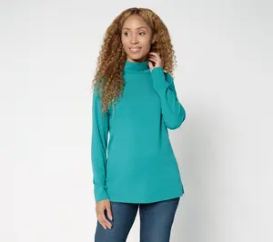 Belle by Kim Gravel TripleLuxe Mock Neck Layering Top
