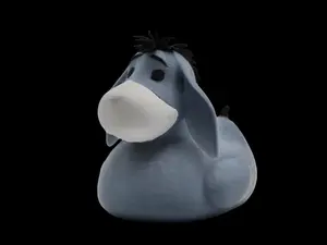Eeyore Duck – Funny Jeep Ducking Gift, 3D Printed Inspired Desk Ornament, Quirky Collectible Figurine, Gag Gift Car or Office Decor