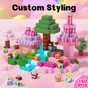 Pink Princess Castle Magnetic Tiles 150pcs, Montessori STEM Toys for Girls Ages 3-8, Building Blocks for Creative & Sensory Play, Educational Birthday Gifts for Kids