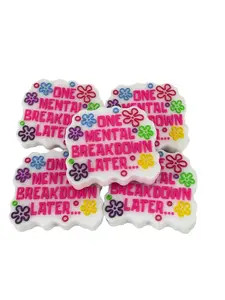 F16- (1)PC 1.1" One Mental breakdown later.... Focal Bead for DIY Keychains, Wristlets, Cup Charms, Car Charms ETC