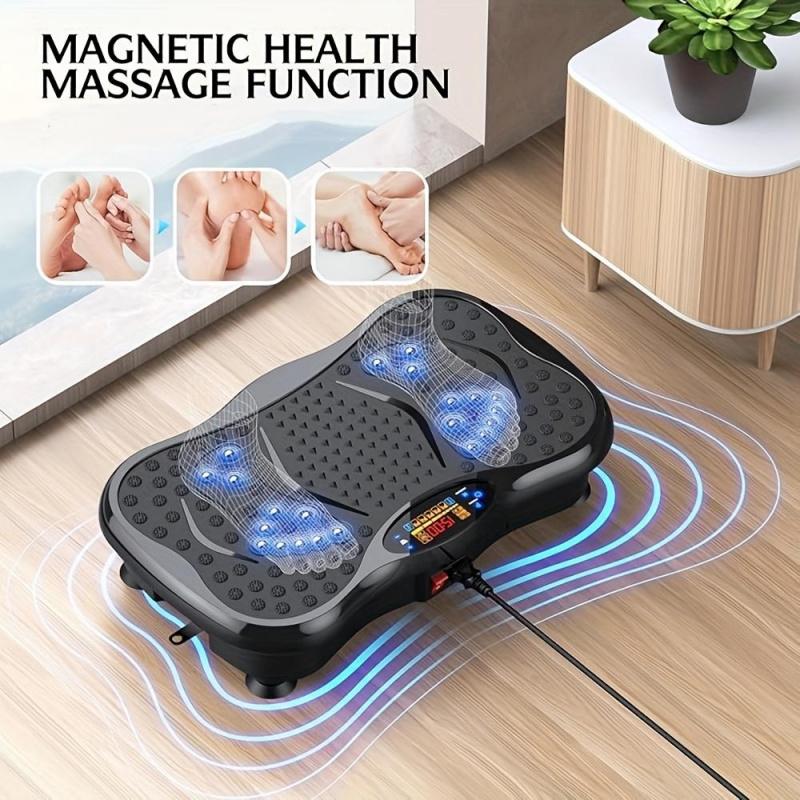 Electromagnetic Massage Vibration Plate Fitness Equipment - Weight Capacity 330 lbs - Suitable for Home Fitness for Men and Women (Portable Storage), Battery Not Included