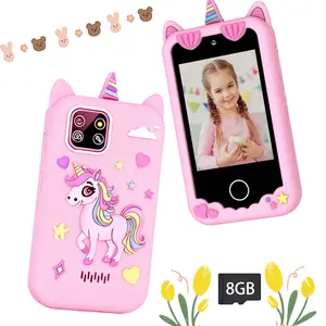 Interactive Kids Learning Smartphone Toy Multifunctional Childrens Phone with 26 Letters Countries and Fun Games 28-Inch Educational Toy Phone Perfect Christmas Gift for Children Ages 3-12 Thanksgiving Present Halloween Gift with Built in 8GB Card