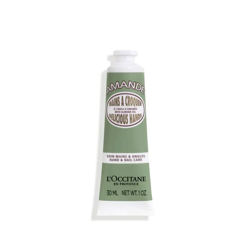 L'Occitane Almond Delicious Hands Moisturizing Hand Cream Enriched with Almond Oil, . 1.00 fl oz