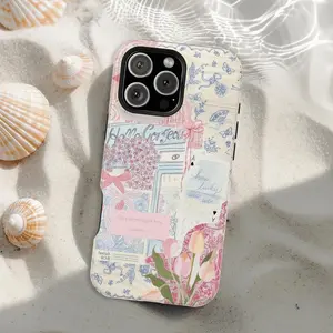 Pink Floral Christian Coquette Bow Bible Verse Religious Girly Aesthetic Shockproof Tough Phone Case Heavy Duty Hard Cover for iPhone 11 12 13 14 15 16 17 Pro Max Plus