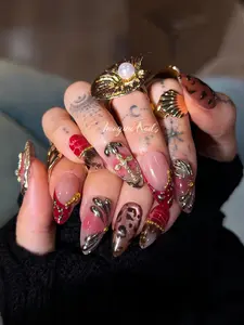 Imagine nails Femme Fatale Collection｜Cateye  Handmade Press on nails | Reusable | Salon Quality,Long Lasting,Unique Design | Give rings