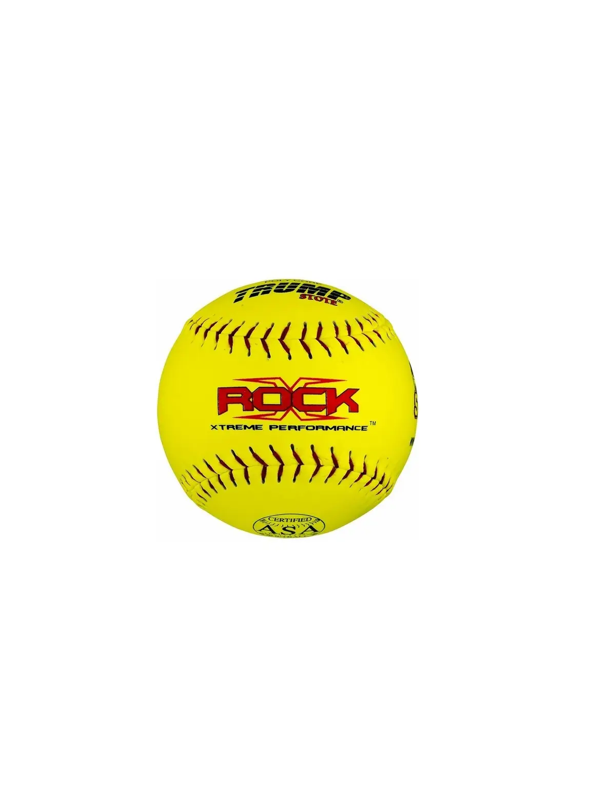 Trump X-ROCK-RP-ASA-Y Series Composite Leather Softball, 12 in, 52-300 ASA Certified, 5.8 lbs, for Outdoor Ball Sports Activities