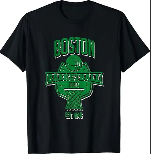 B.oston Celtics t-shirt , Celtic Distressed Glitch Retro Look Party Tailgate Fan Gift T-Shirt , Basketball shirt