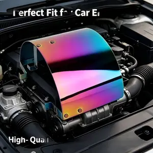 Why every car enthusiast is adding this rainbow heat shield to their engine bay  #CarTok #EngineMods"