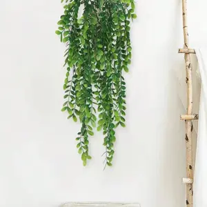 4 Artificial Hanging Plants, Fake Eucalyptus Trees, Mandala Vine Potted Plants, Artificial Olive Trees, Home Indoor Outdoor Shelf Decoration, Courtyard Garden Decor