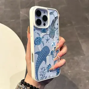 The chic magnetic shell is prepared for iPhone 17 16 15 14 13 12 11 PROMAX AIR PLUS whalesshark MagSafe non-slip SAMS25 S24 S23 S22 21 ULTRA PLUS FE wireless charging creative fashion