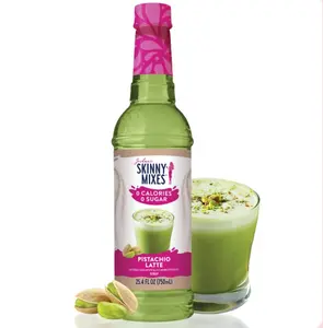 Jordan's Skinny Syrups Pistachio Latte Sugar Free Zero Calorie 25.4 fl oz Beverage Syrup - 0 Calories 0 Sugar 0 Carbs Gluten-Free Keto-Friendly Made in USA
