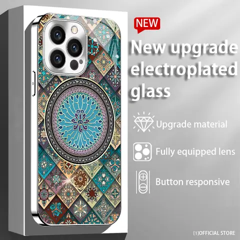 Tribal Forest Shockproof Waterproof Smartphone Protective Casing for iPhone 16 Pro Max,15 Plus,14 Plus,14,13,12,11 - Multi-Model Cellphone Devices Accessory with Unique Design, Responsive Push Buttons, Stylish Look, Halloween Gift