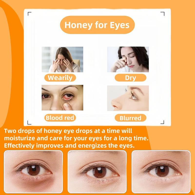 Bee Honey Eye Drops Refreshing Moisturizing Soothing for Dry Astringent Eyes Natural Fast Acting Daily Care 30mL Eyedrops