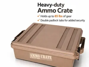 MTM ACR5-72 Ammo Crate Utility Box O-Ring Seal Lockable 85lb Capacity
