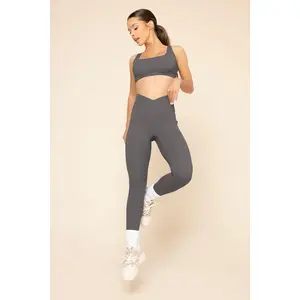 Crisscross Hourglass® Legging with Pockets - Slate