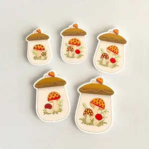 Merry Mushroom Fridge Magnets Vintage Mushroom Decor Retro Kitchen Magnets 60s and 70s Collectibles Mushroom Lovers--=%2=- refrigerator=%2=----=%2=- sticker=%2=-- refrigerator sticker