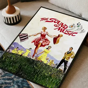 A <Sound of Music> Movie Poster Canvas Wall Art - Frameless, Vivid Retro Movie Decoration, Suitable for Bedroom and Living Room, Perfect Gift for Music and Movie Enthusiasts, Modern Cool Design